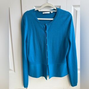 Hugo Boss Vibrant Blue Women's Cardigan 100% Virgin Wool Size Small